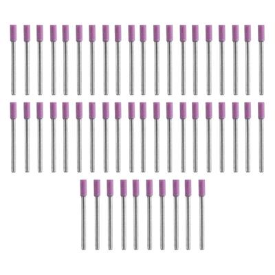 Juego de 50 piezas Rueda de pulir Afilado Vástago Herramientas rotativas con cabeza de piedra abrasiva de 4 mm