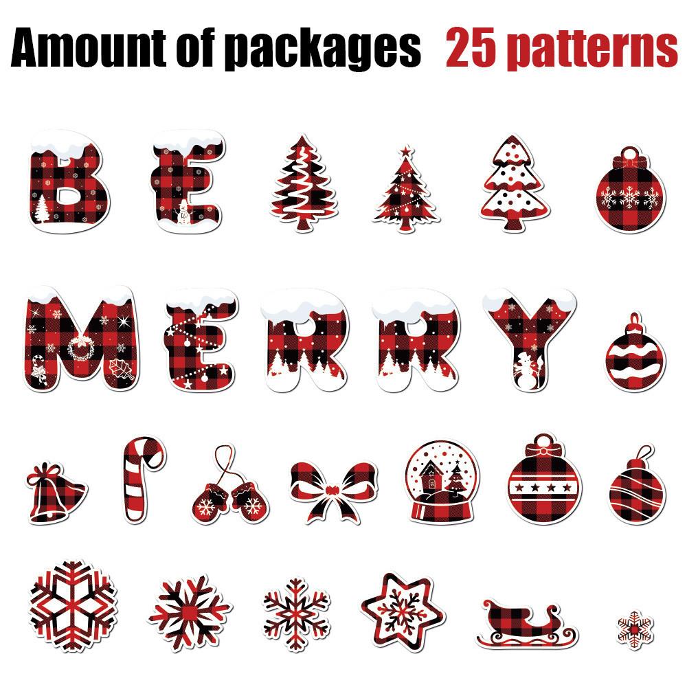 Alphabet Christmas Snowflake Paper Diy Card Stickers Decor For Events Holiday