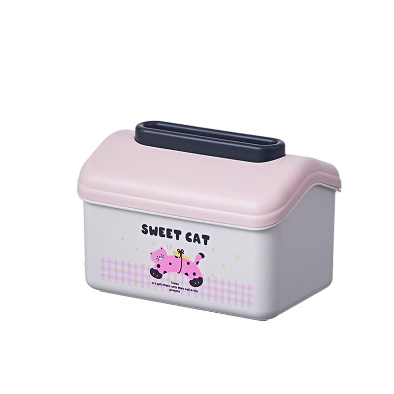 

1PC Napkin Storage Box Fun House Tissue Box Dustproof Tissue Container Organizer With Lid 2 styles