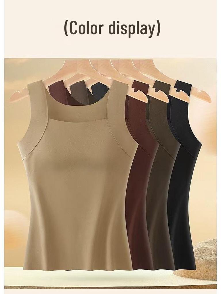 Women's Slim Fit Reversible German Velvet Vest with Chest Pad - Autumn/Winter Base Layer