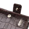 Wallet for Men In Horizontal Format Made of Genuine Leather with Crocodile Effect CANPELLINI 21770 Brown
