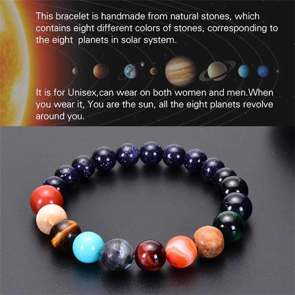 Solar System Bracelet The Eight Planets Guardian Star Natural Stone Beads Bracelet Bangle Gifts for Girls
