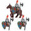 MOC Building Blocks Medieval Character Accessories Warhorses Militiamen Dragons Castles Knights Brick Gifts Toy Helmets Shields