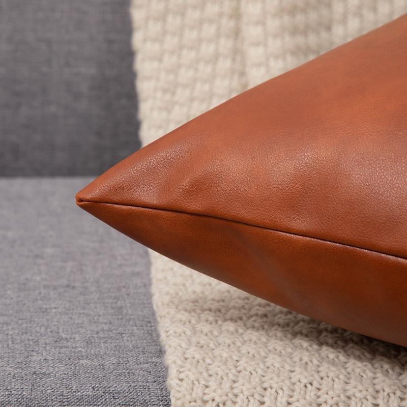 Premium Faux Distressed Leather Cushion Cover Handmade Pillow Case Sofa Bed