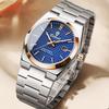 Men's Watch With Waterproof Calendar Night Light Stainless Steel Wristband Quartz Watch Watches for Man