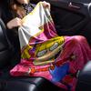 1pc Flannel Blanket, Helga,Blonde,Rugrats Pattern Printed Blanket, Sofa Bed Sofa Car Office Camping Travel Warm And Comfortable Soft Blanket