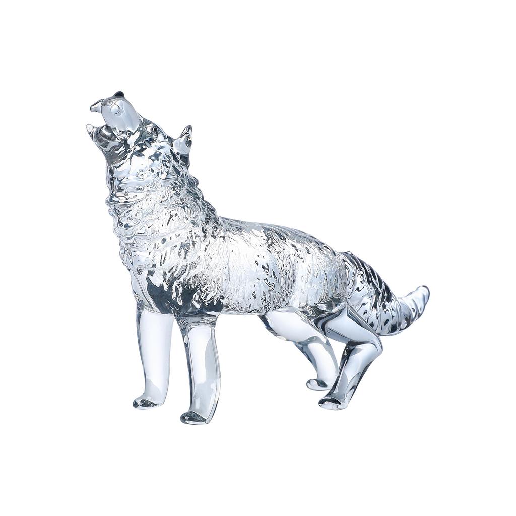 Crystal Lucky Wolf  Dog Miniatures Figurines Home Desktop in-vehicle Crystal Crafts Ornaments Wolf Tea Pet Home Decoration Gifts