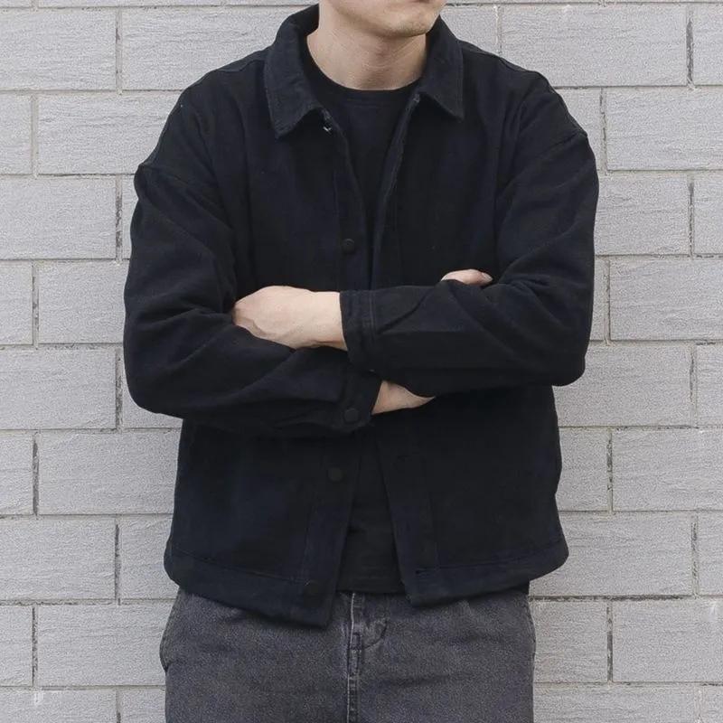 New Autumn and Winter Jacket Men's Korean Style Trendy Versatile Loose Workwear Japanese Denim Jacket