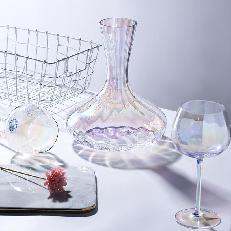 2Pcs Colorful Red Wine Glass Set Goblet Champagne Glass Cocktail Glass Ice Cream Cup Water Cup Gift
