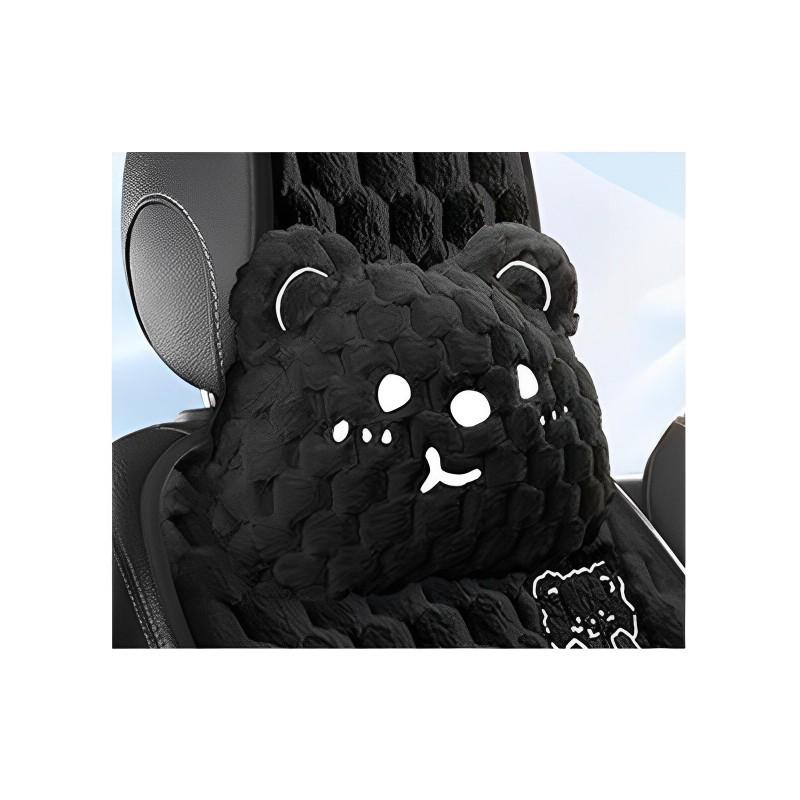 New Cartoon Bear Car Seat Cushion Winter Plush Warm Thickened Anti-slip Seat Cover Cute Ladies Universal Car Accessories