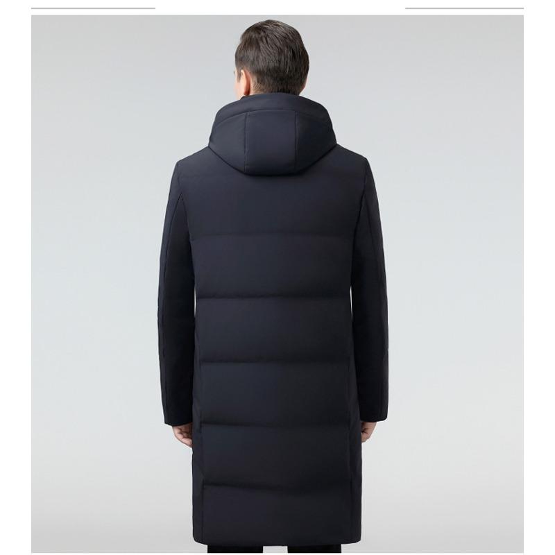 Down jacket men's new winter style mid-length thickened warm winter jacket for middle-aged and elderly people