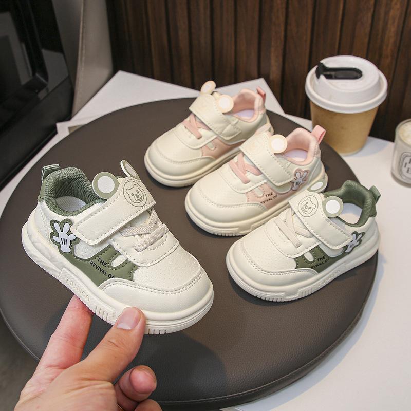 Children's shoes baby toddler shoes 2025 autumn new men's and women's sports shoes children's board shoes soft-soled white shoes