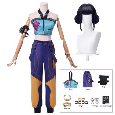 Fantasia Cosplay Peruca Zoey Mulheres Meninas Halloween Carnaval Comic-con Festa Role Playing Roupas