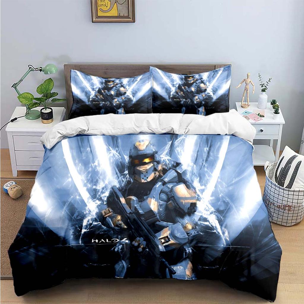 Comforter Game H-Halo 2 Xbox Mechwarrior Print Bedding Sets Bed Supplies Set Bed Comforter Set Bedding Set Luxury Gift