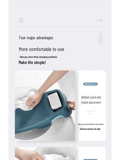 Compact Non-slip Washboard for Small Laundry Tasks