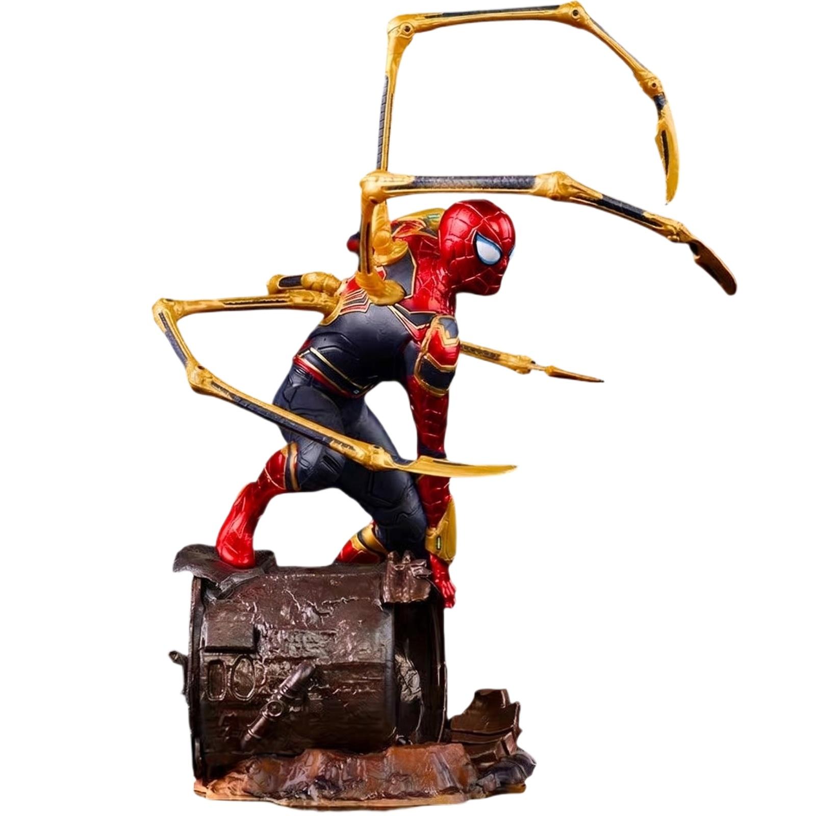 

Collectible Spider Hero Action Figure Statue with Mechanical Arm Extensions PVC Desktop Ornament Anime Character Model for Display and Collection One Size