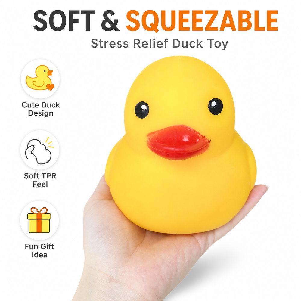 Soft Texture Giant Duck Pinch Toy TPR Stress Relief Fidget Toy Duck Squeeze Fidget Toy Kids Adults