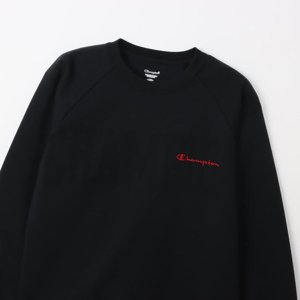 Champion Long Sleeve TECH Relax Fit USA Graphic Logo Crew Neck Kids' WEAVE(R) Sweatshirt, Stretch, Quick-Drying, Cotton, Embroidery, Water-Based