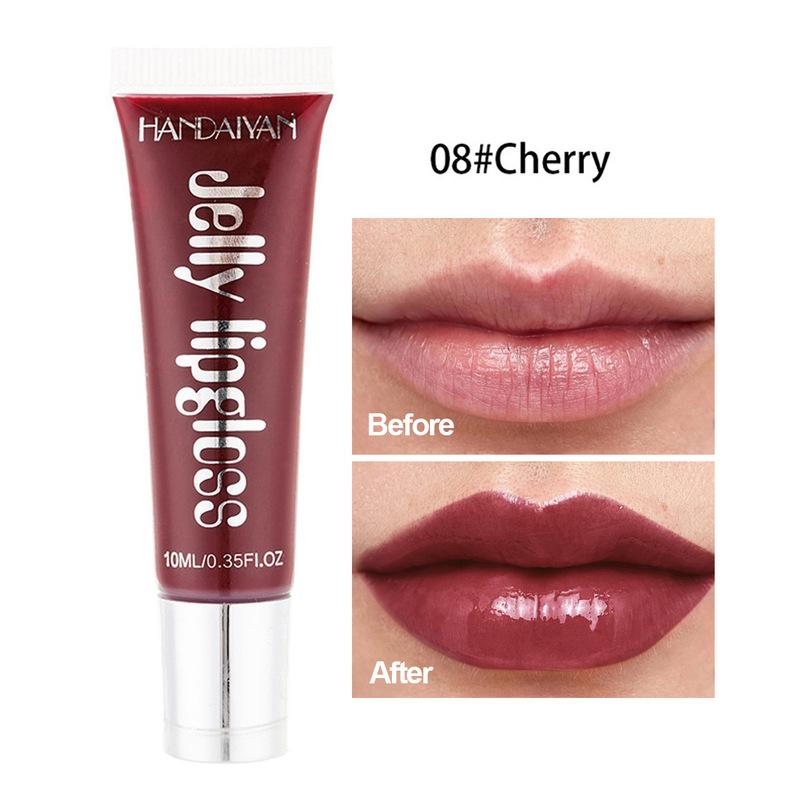 HANDAIYAN Clear Crystal Jelly Lip Gloss Nourish Anti-Wrinkle Non-Sticky Long Lasting Repairing Primer Lip Balm Care Cosmetics