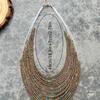 Retro Ethnic Style Rice Bead Necklace Bohemian Multi-layer Beaded Sweater Chain