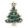 Cute Xmas Tree Lapel Pin Vintage Rhinestone Brooch Daily Christmas Brooch  Women