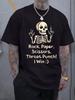 Casual Crew Neck T-shirt with Rock