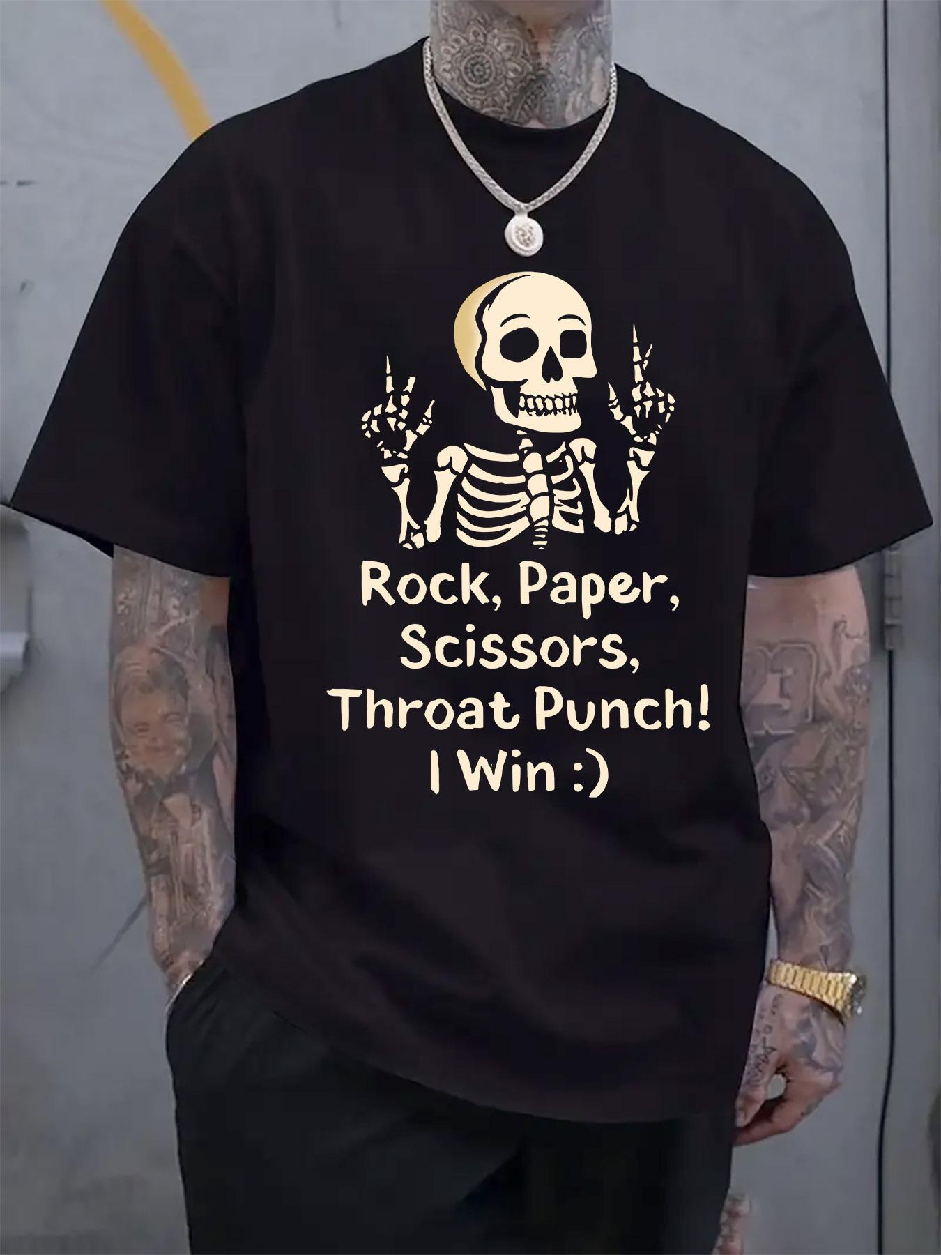 Casual Crew Neck T-shirt with Rock L