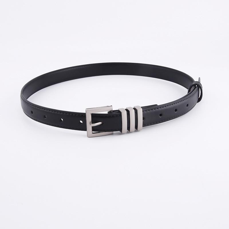 Buckle Polished Metal Classic Belt For Womens Casual Versatile Fit Adjustable