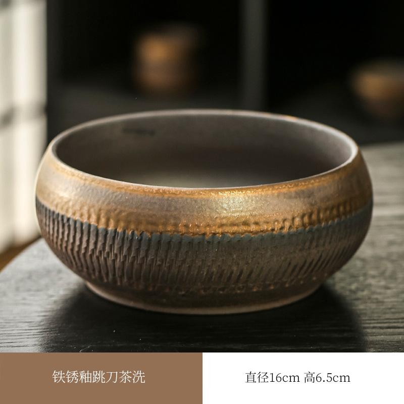 

Ancient Burned Lotus Pod Jianshui Gilt Iron Glaze Hammer Pattern Tea Residue Tank Waste Tea Bucket Cup Washing Water Washing Tea Ceremony Accessories Gilt Jumping Knife Tea Wash имбирный