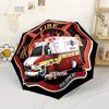 Fire Department Emblem Automatic Umbrella Compact 8-Rib Design Durable Plastic & Iron All-Season Use Fashion Lovers Spiritual Gift