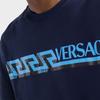 Versace Ss22 Logo Print Crew Neck Casual Short Sleeve T-Shirt Men Tops Blue 1003911-1A02781-1U830