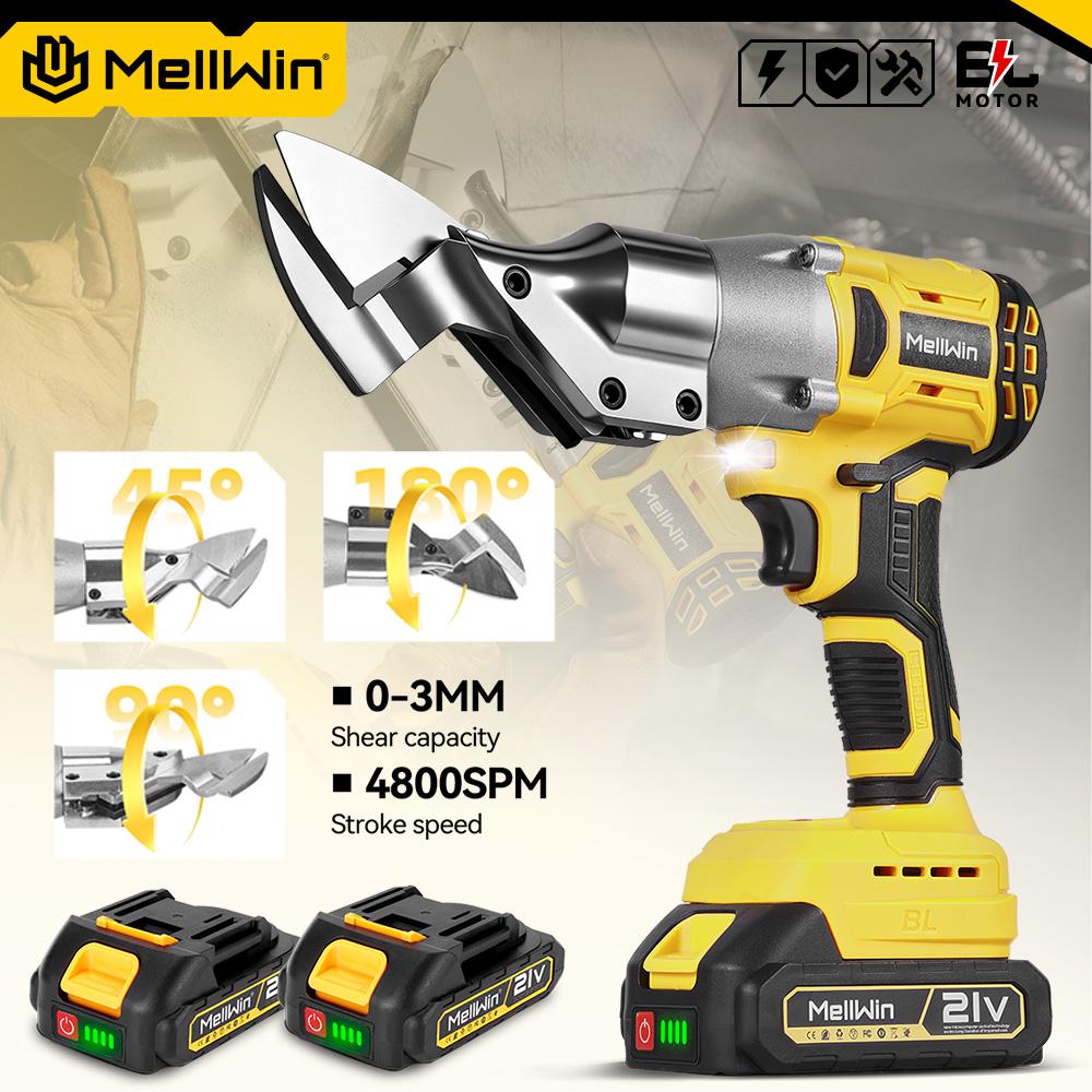 MELLWIN 1800W Brushless Electric Scissors Cordless Electric Iron Sheet Shears Home Multi Shears Tools For Makita 18V Battery Pin
