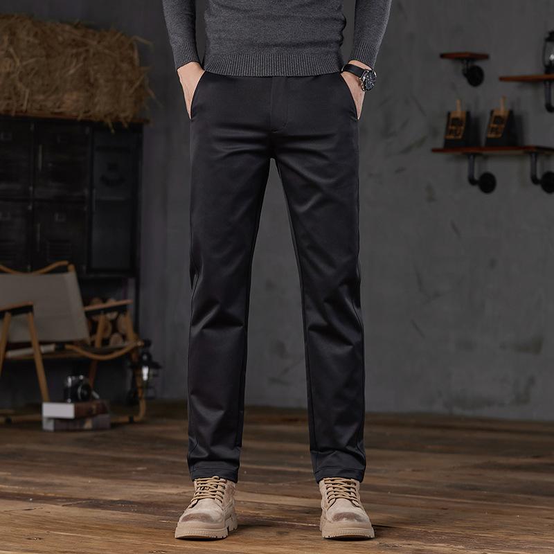 2024 New Autumn And Winter Men'S Casual Pants Straight Leg Slim Fit Workwear Pants Business Trend High-End Pants