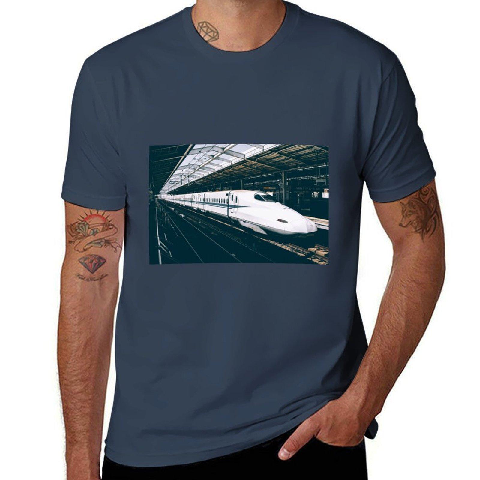 Japanese Shinkansen Bullet Train N700A TShirt Large Size Short Sleeve TShirt S