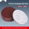 Red Flocked Sandpaper Discs for Metal and Wood Polishing