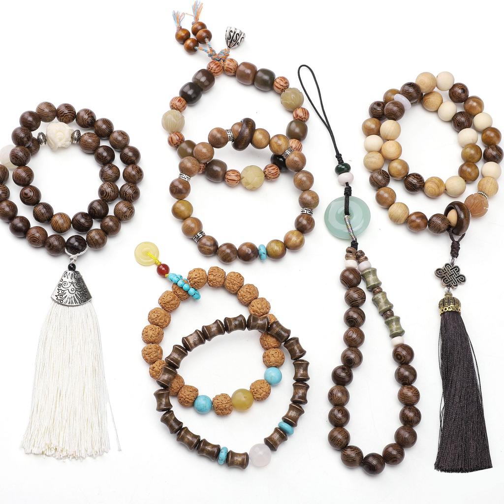 Wood Round Loose Beads For DIY Jewelry Making Bracelet Necklace