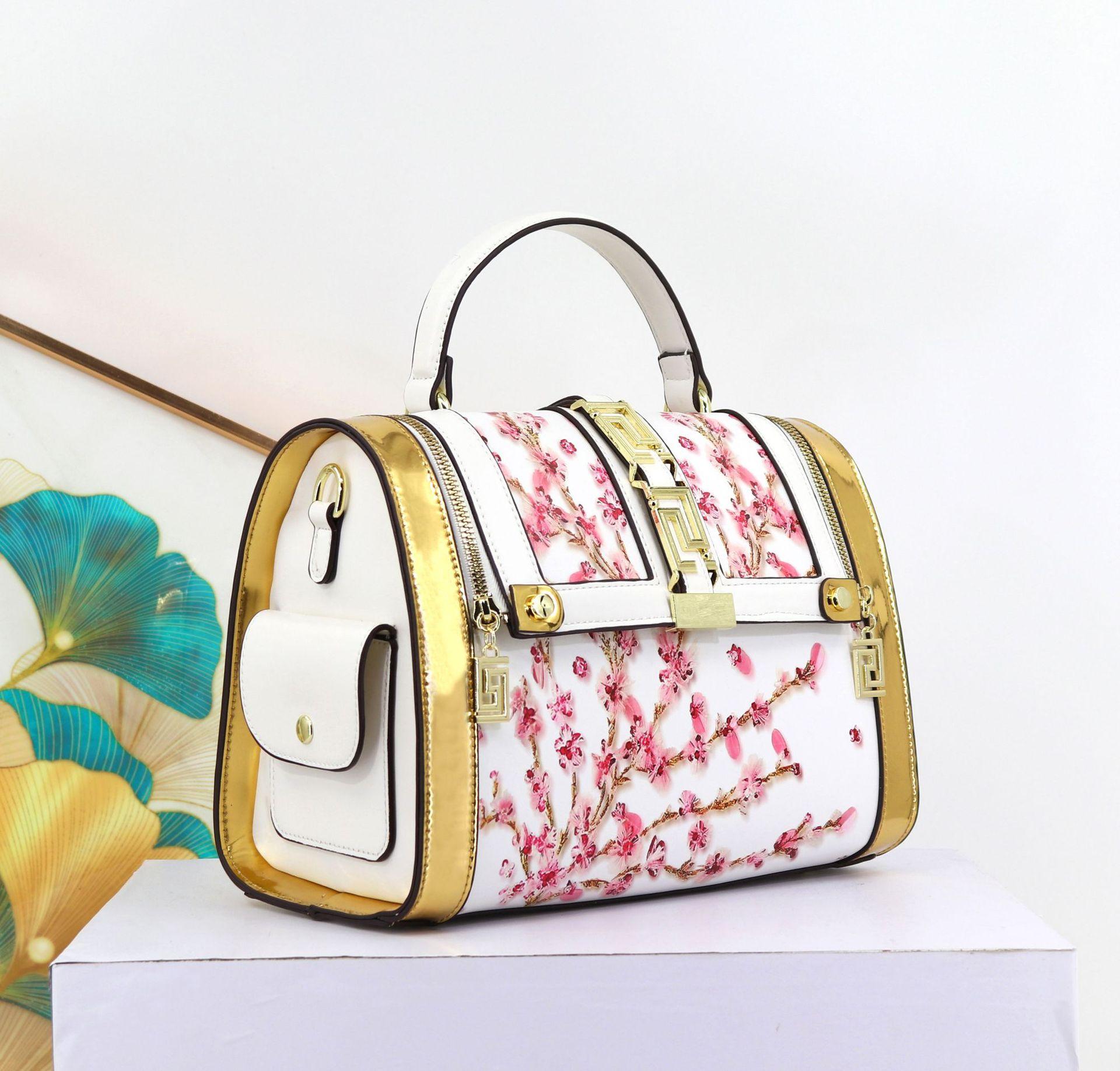 Женская сумка Высокотекстурная печать Сумка-тоут Уникальный дизайн Большая вместимость Сумка-подушка