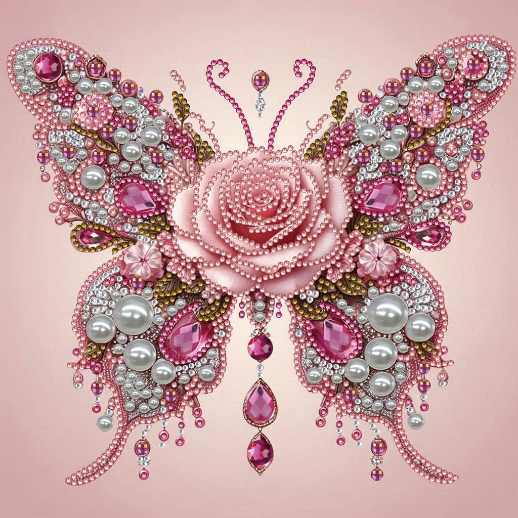 Diamond Dots Pearl Gem Painting with Frame 9.84x9.84in DIY Pearl Art Painting Set for Adults & Beginners Home Wall Decor