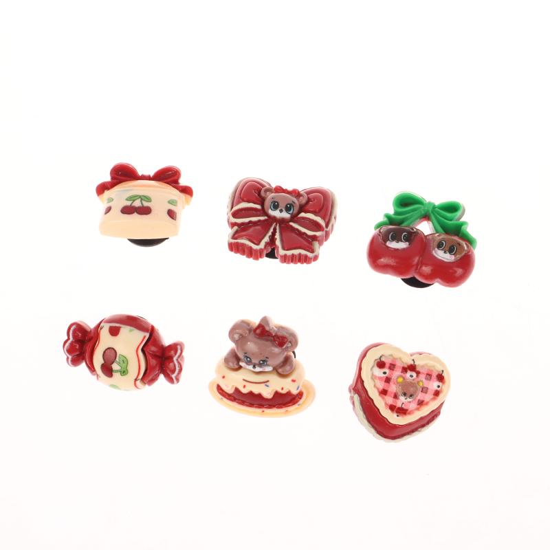Cute Cherry Candy Cake Shoe Buckle Girly Detachable Shoe Flower Shoe Charms For Hole Shoes Shoe Upper Decorative Accessories