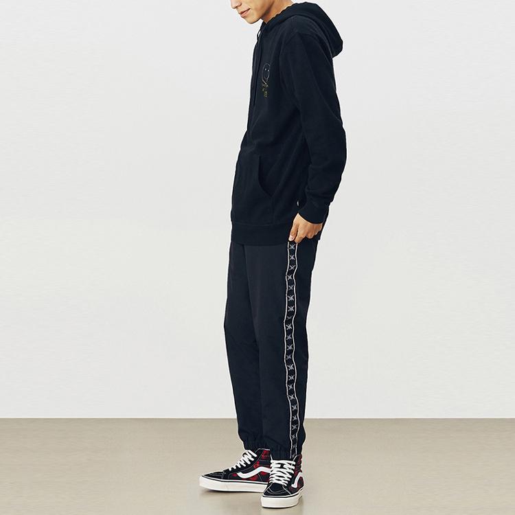 Vans X Chris Johanson Collaboration Smiley Face Sports Casual Hoodie Men Hoodies Black VN0A5EBK0VB