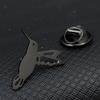 Stainless Steel Hummingbird Brooch Men Cute Animal Design Jewelry Wedding Men's Shirt Suit Badge Lapel Pins Accessory