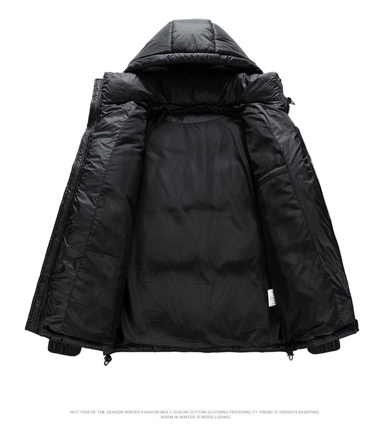 Mr. Cotton Men's Hooded Down Jacket - Thick White Duck Down for Warmth & Cold Protection in Winter