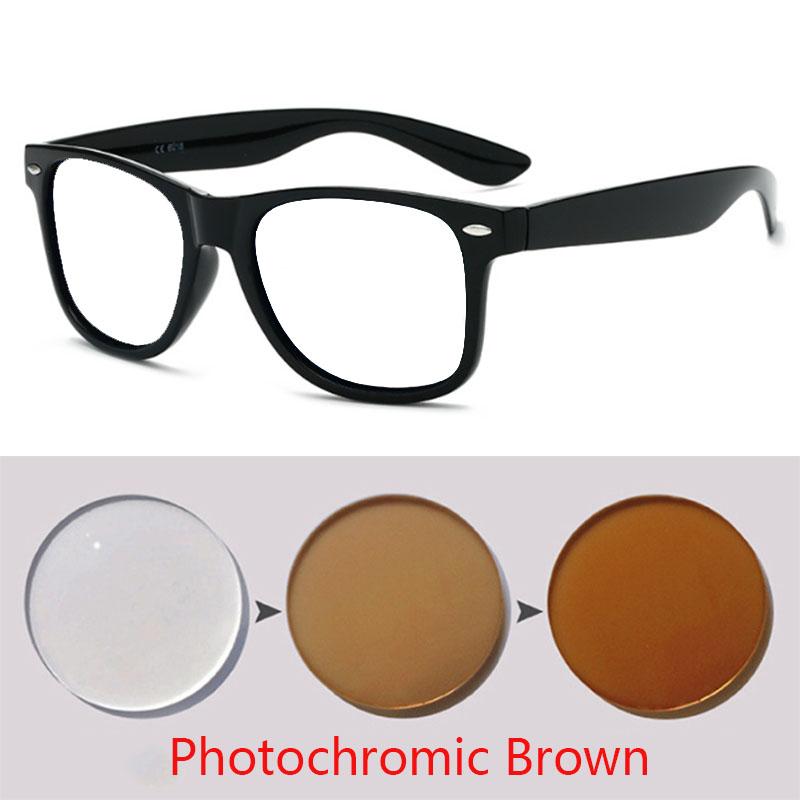 Vintage Rivets Glasses Men Women Square Prescription Eyewear 0 -0.5 -0.75 -1.0 -2.0 To -6.0