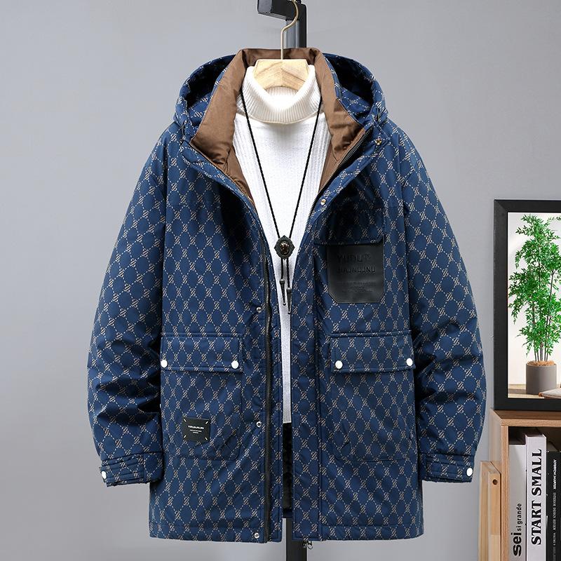 

Зима Плюс Удобрение Для Увеличения Тенденции Полных Мужская Пуховая Хлопковая Стеганая Куртка Средней Длины Стеганая Куртка Куртка 4XL синий