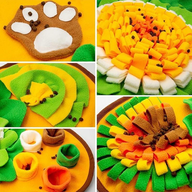 Interactive Sniffing Mat Dogs Cats - Plush Puzzle Feeder Toy Mental Stimulation Boredom Relief