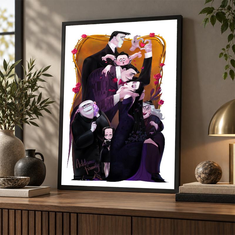 The Addams Family Diamond Painting Kit 5D Full Drill DIY Diamond Mosaic Wall Art Home Decor