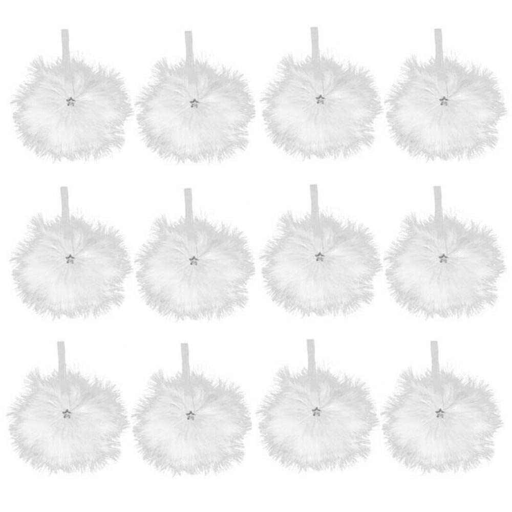 

1/6/12 шт., белые перья, звезды, безделушки, подвесные украшения для рождественской елки, вечерние украшения, поставки 12pcs белый