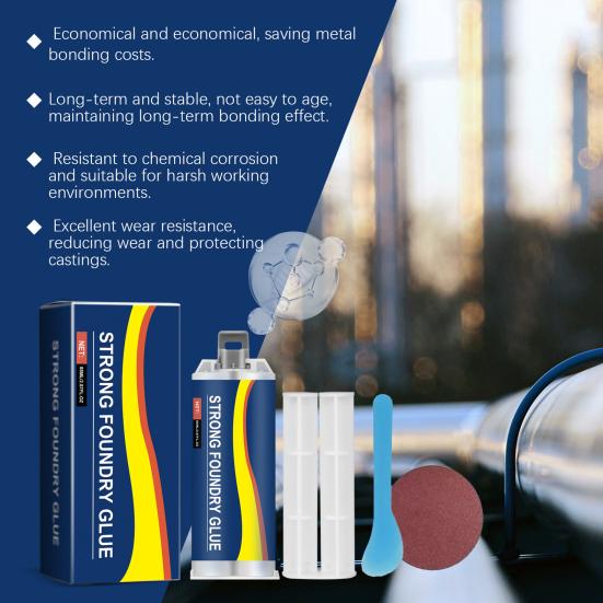 High Temperature Metal Epoxy AB Adhesive for Stainless Steel Copper Aluminum Repair Waterproof Bonding Paste Enhanced Casting Glue