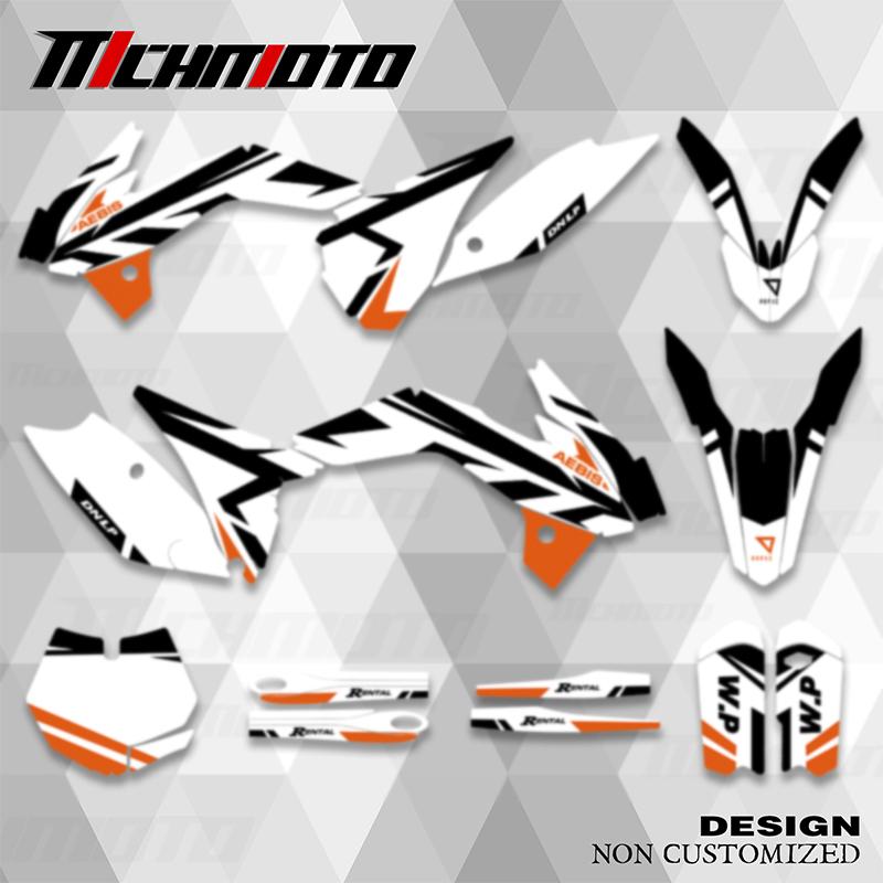 MCHMFG Full Graphics Decals Stickers For KTM SX 85 SX85 2013 2014 2015 2016 2017 Motorcycle Background Number Name
