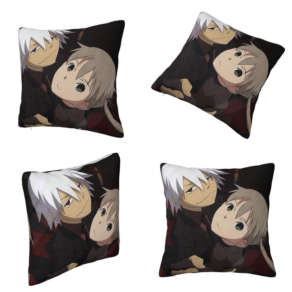 Classic Anime Soul Eater Square Pillowcase Cushion Cover Pillow Case Throw Pillow Cover for Home Bedroom Car